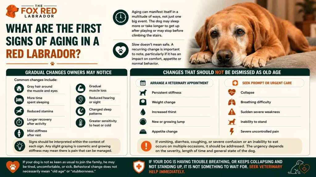 What Are The First Signs Of Aging In A Red Labrador?