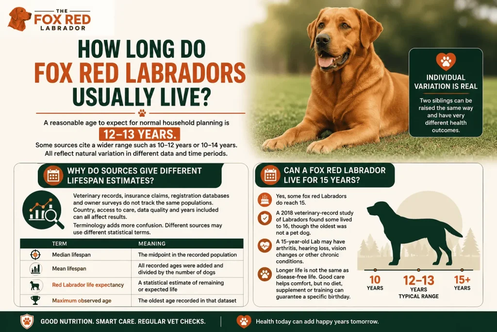How Long Do Fox Red Labradors Usually Live?