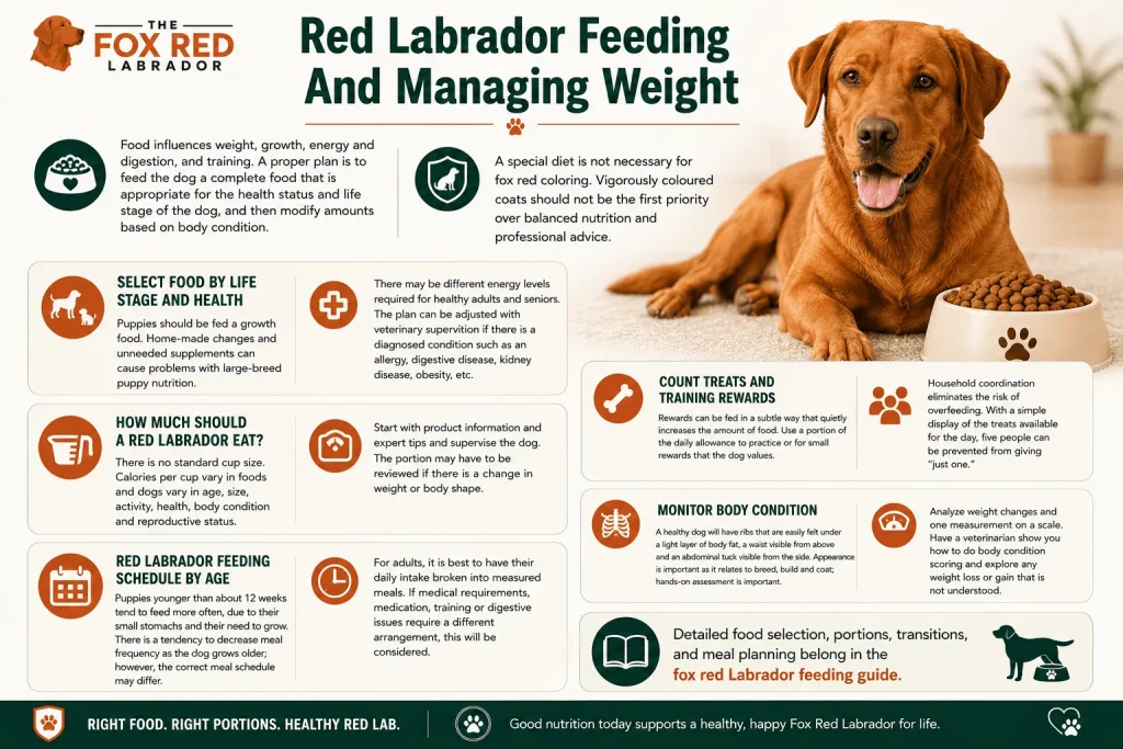 Red Labrador Feeding And Managing Weight