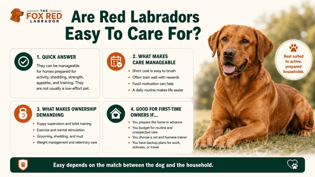 Are Red Labradors Easy To Care For?