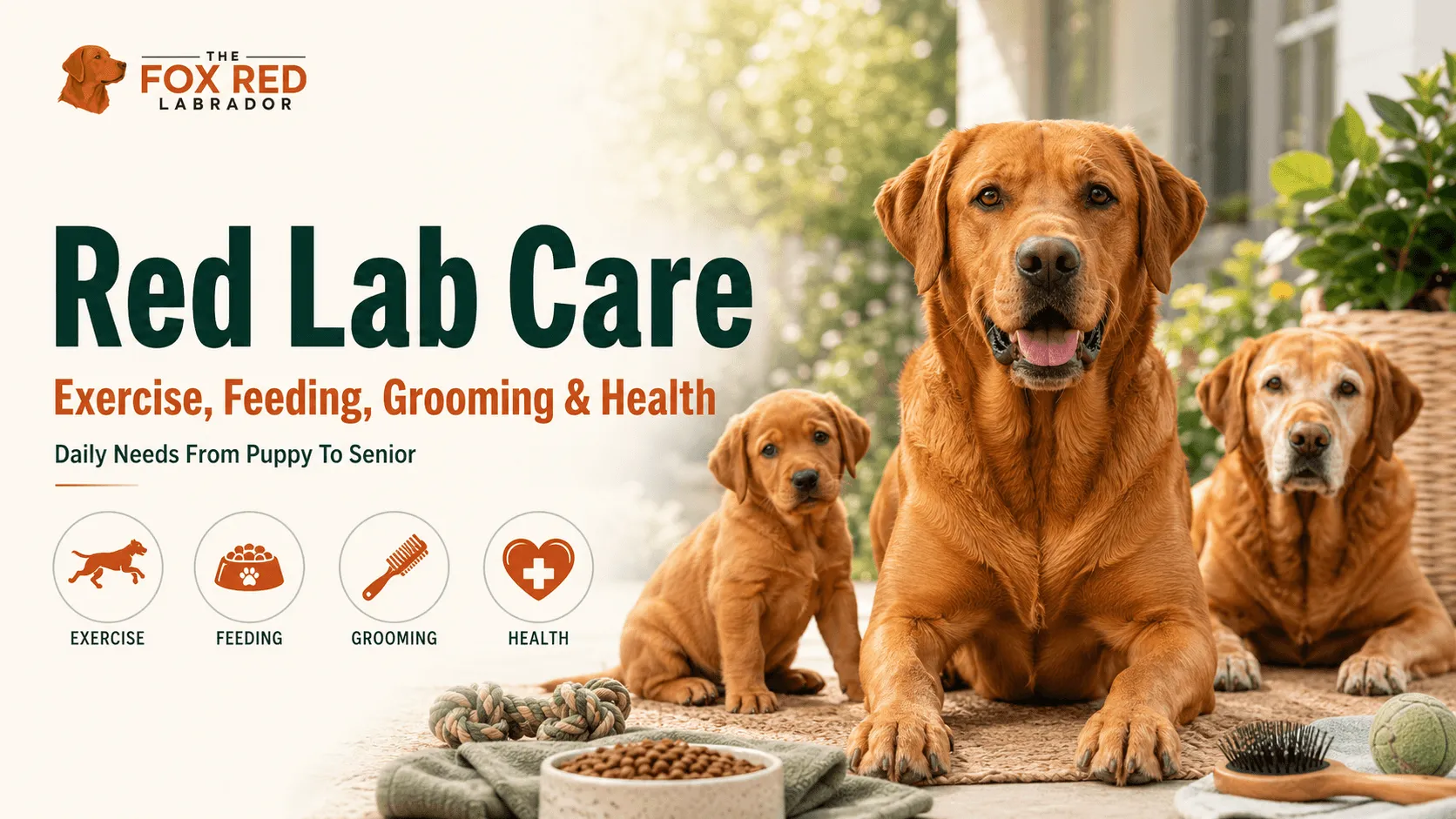 Fox Red Labrador Care: Complete Guide to Exercise, Feeding, Grooming & Health