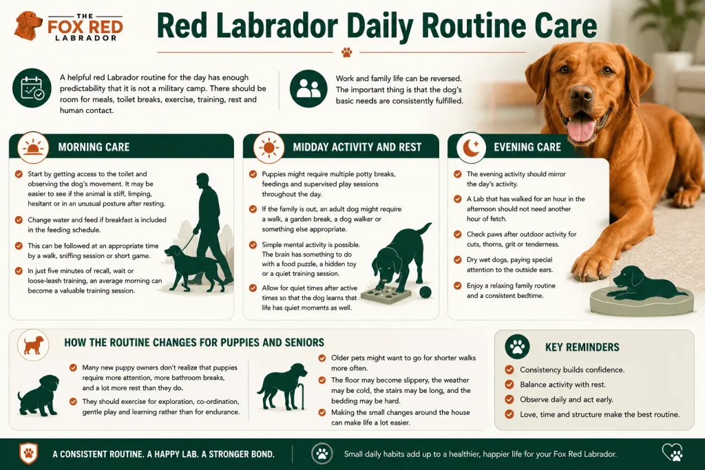 Red Labrador Daily Routine Care