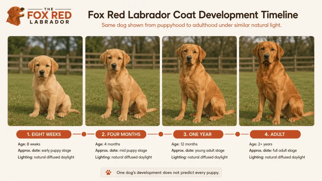 Fox Red Labrador Puppy Coat Changes