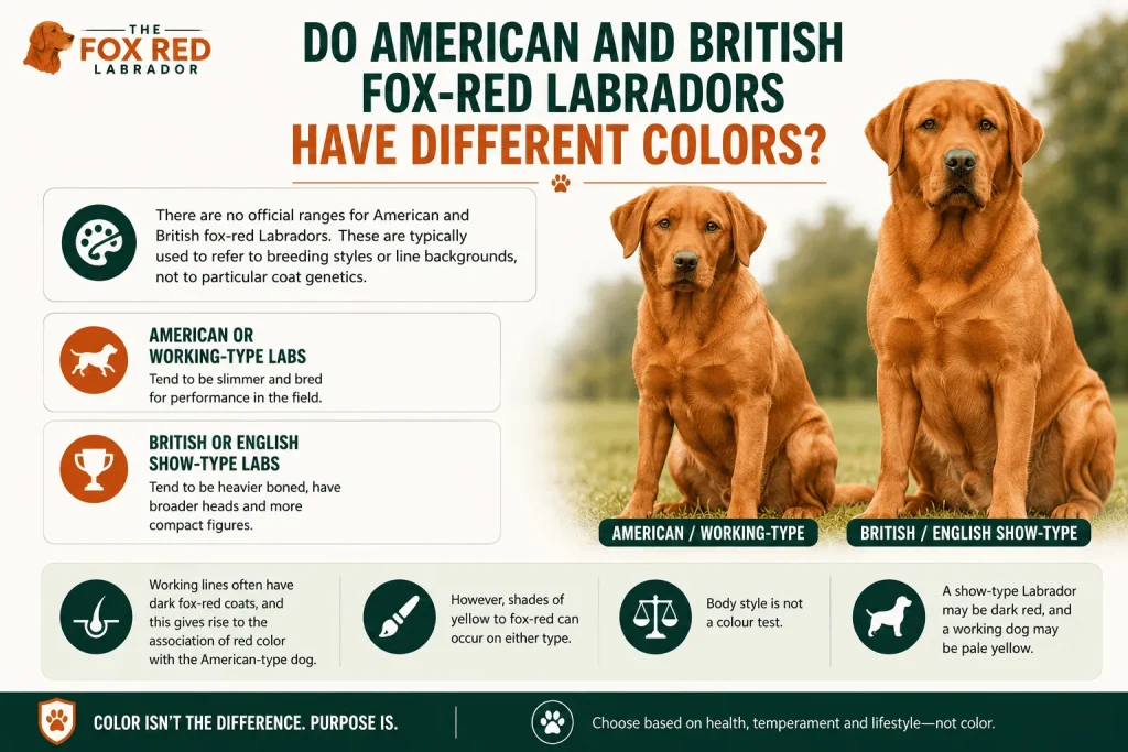 Do American And British Fox-Red Labradors Have Different Colors?