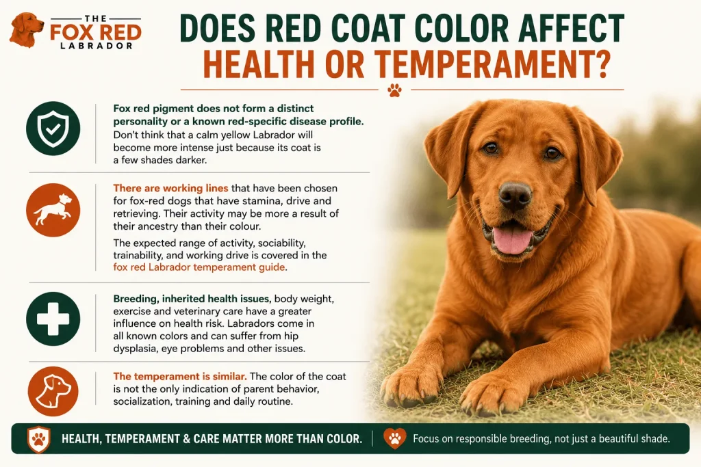 Does Red Coat Color Affect Health Or Temperament?