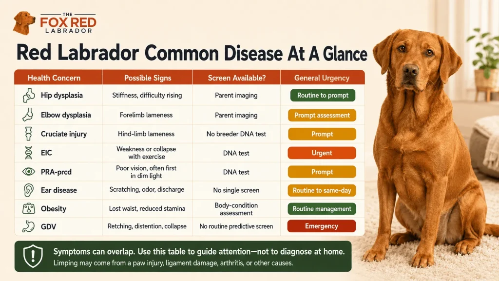Red Labrador Common Disease At A Glance