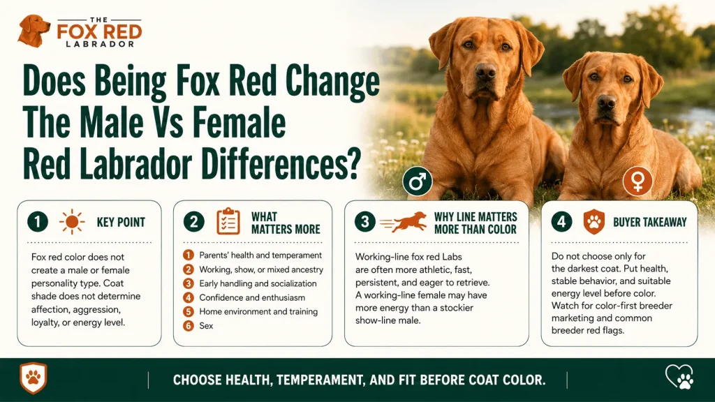 Does Being Fox Red Change The Male Vs Female Red Labrador Differences?