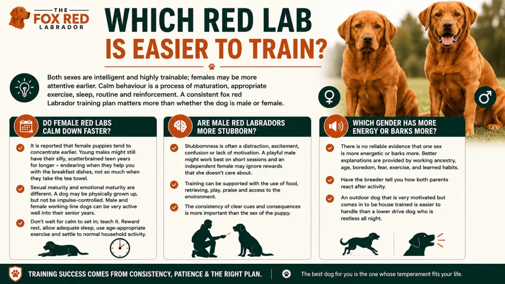 Which Red Lab Is Easier To Train?
