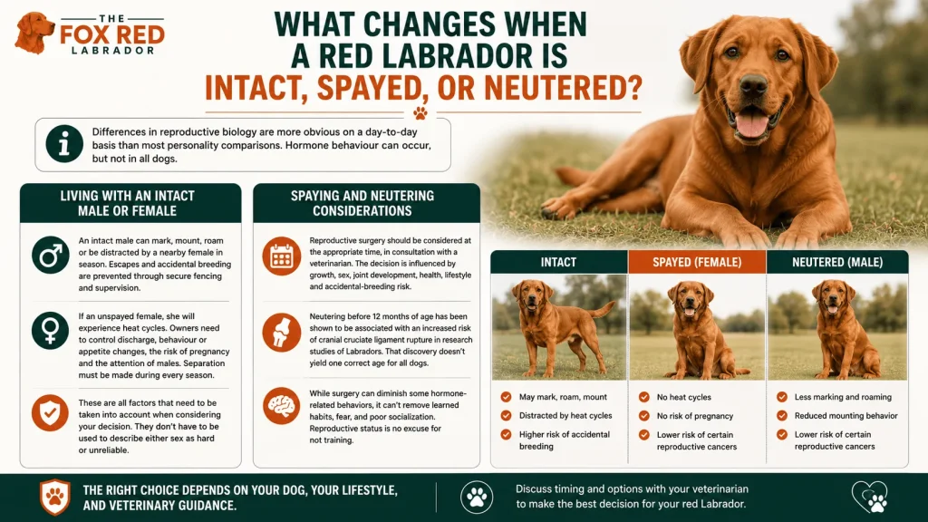 What Changes When A Red Labrador Is Intact, Spayed, Or Neutered?