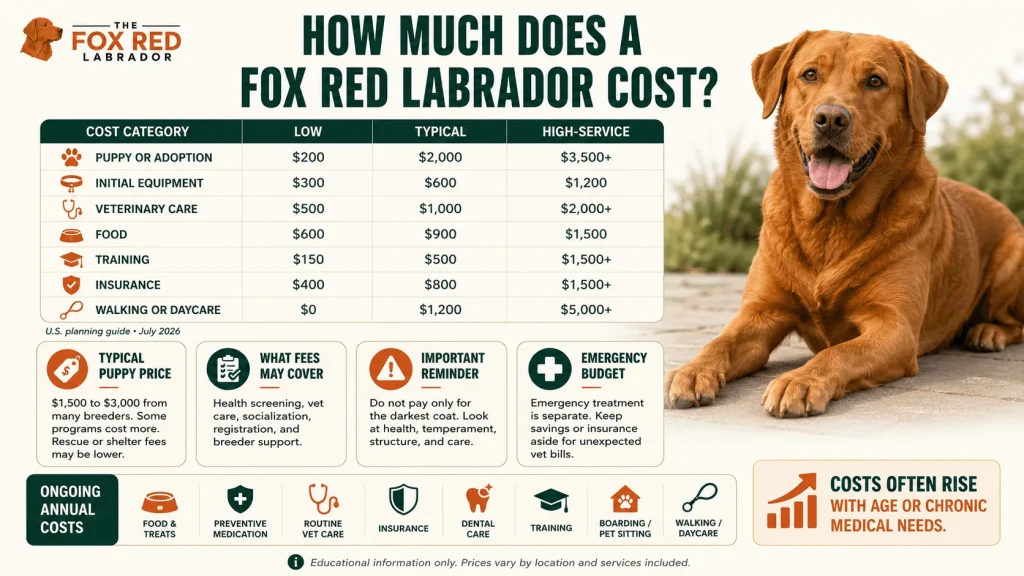 How Much Does A Fox Red Labrador Cost?