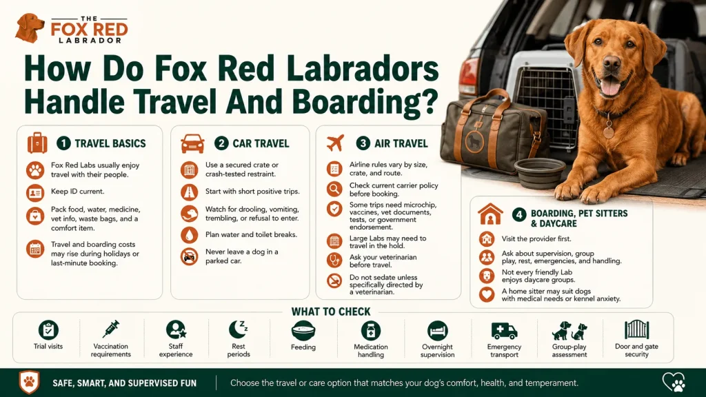How Do Fox Red Labradors Handle Travel And Boarding?