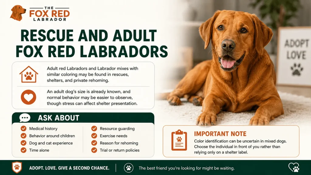 Rescue And Adult Fox Red Labradors