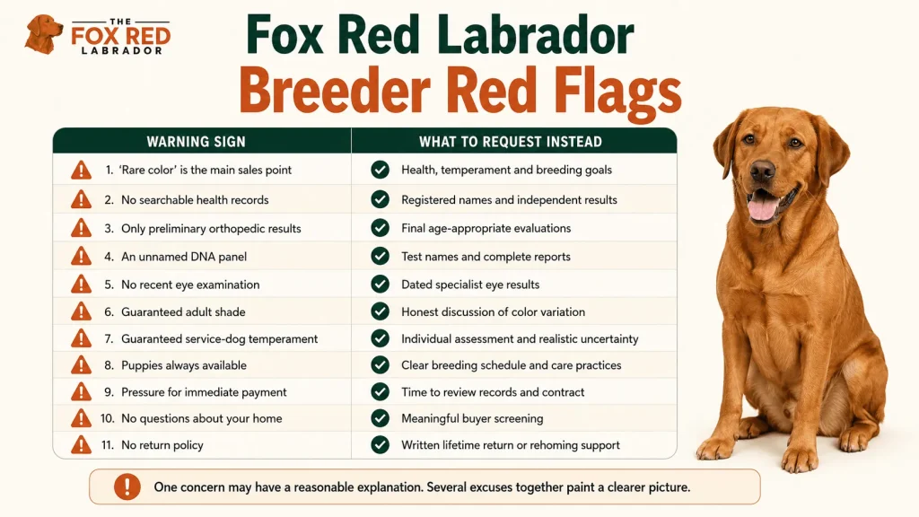 Fox Red Labrador Breeder Red Flags