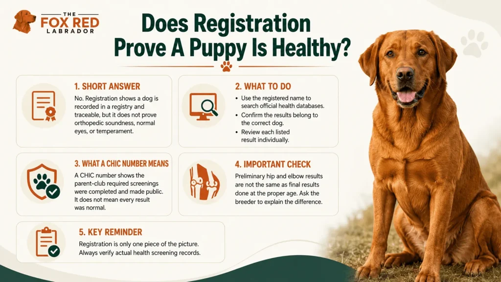 Does Registration Prove A Puppy Is Healthy?