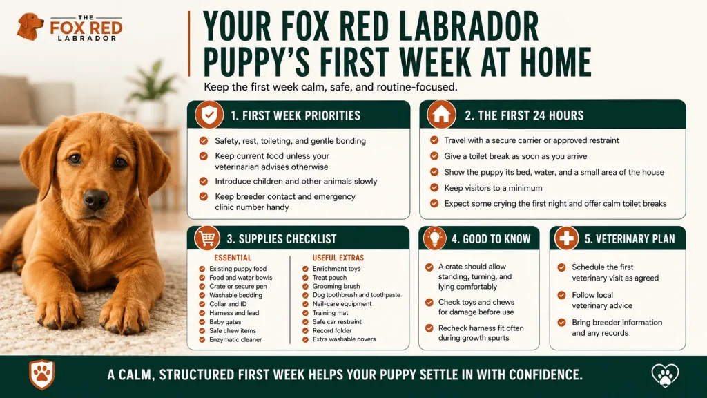 Your Fox Red Labrador Puppy’s First Week At Home