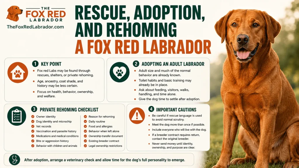 Rescue, Adoption, And Rehoming A Fox Red Labrador