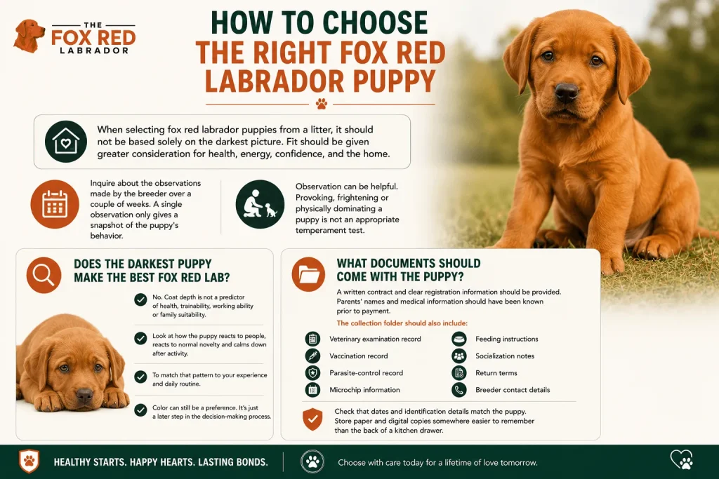 How To Choose The Right Fox Red Labrador Puppy