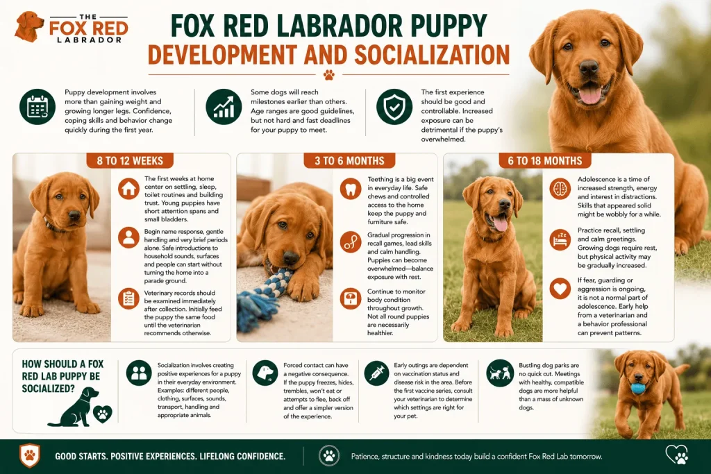 Fox Red Labrador Puppy Development And Socialization