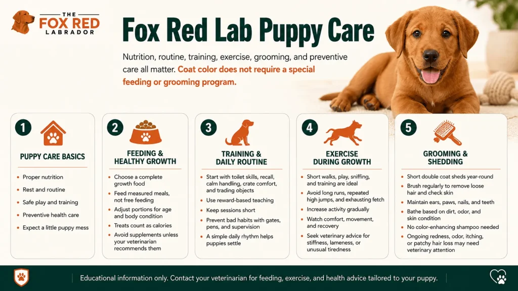 Fox Red Lab Puppy Care