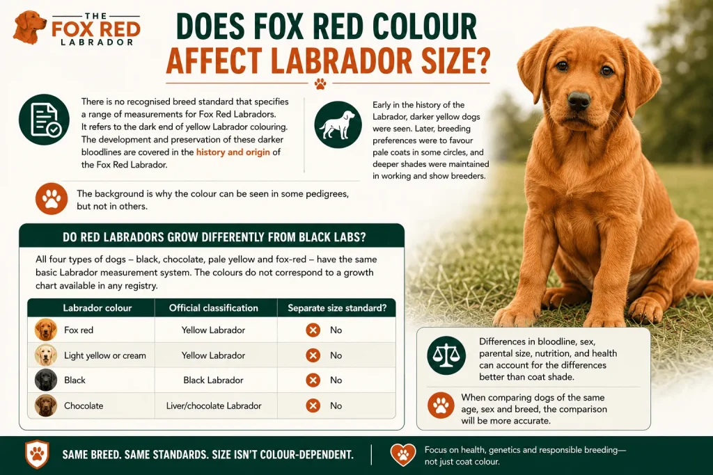 Does Fox Red Colour Affect Labrador Size?