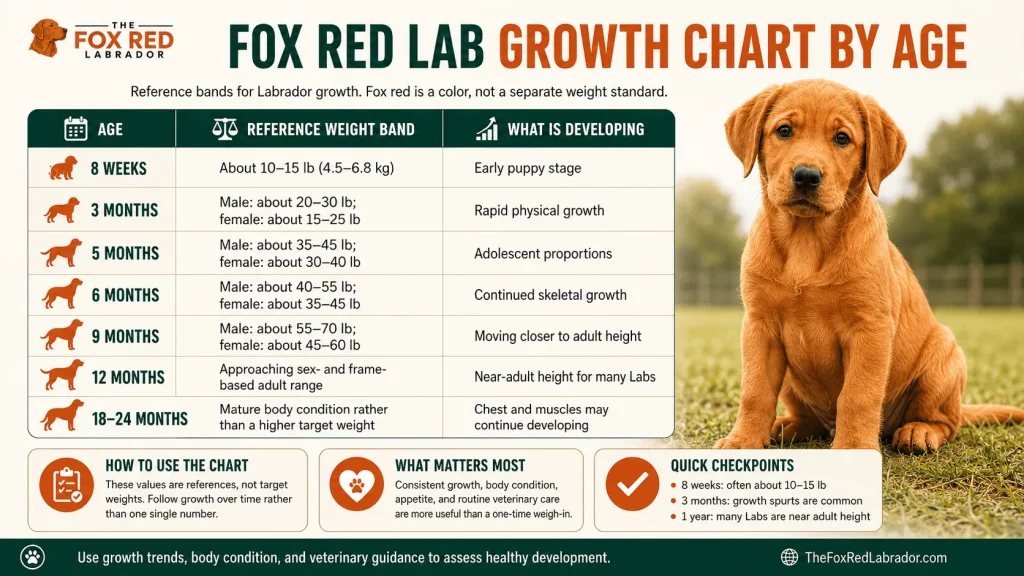 Fox Red Lab Growth Chart By Age