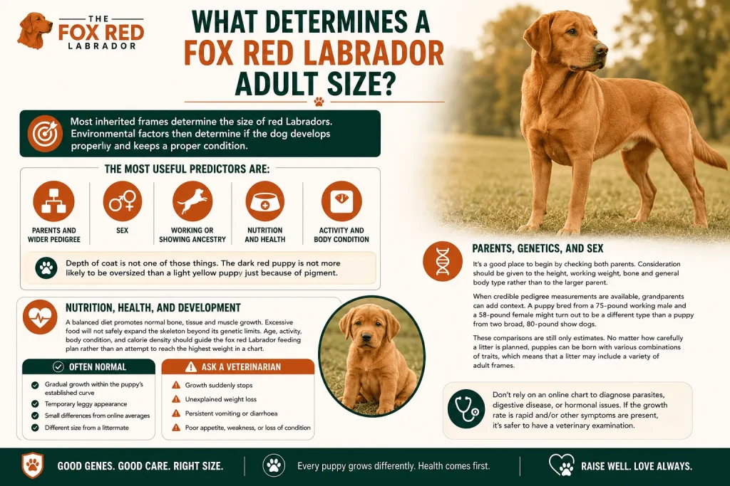 What Determines A Fox Red Labrador Adult Size?