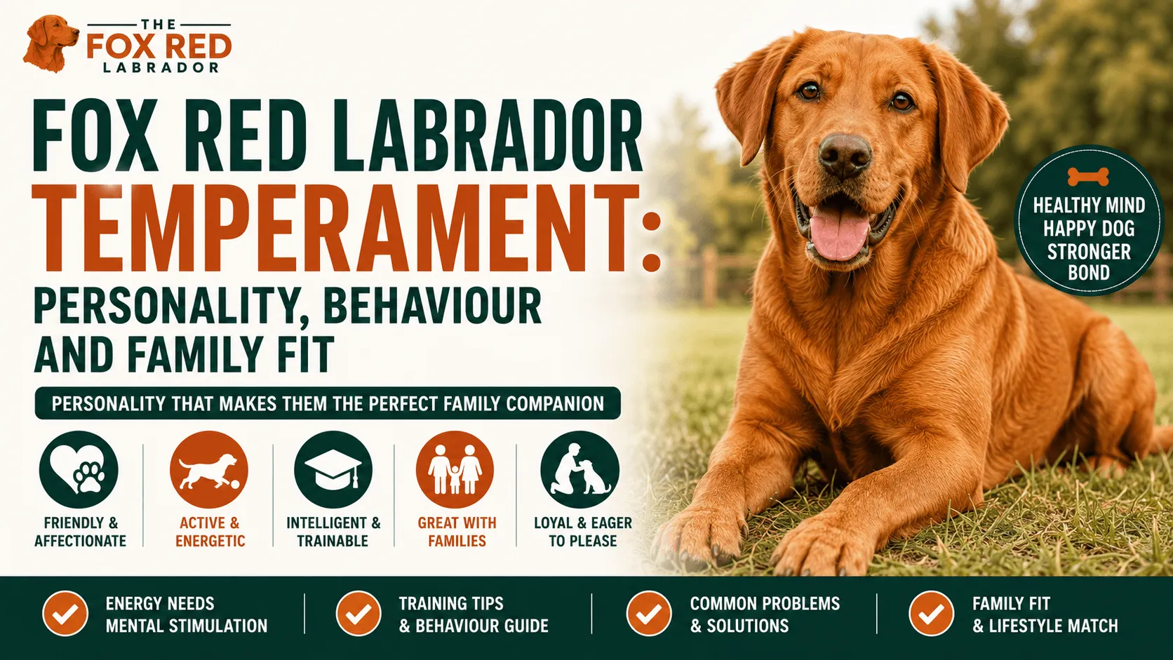 Fox Red Labrador Temperament: Personality, Behaviour And Family Fit