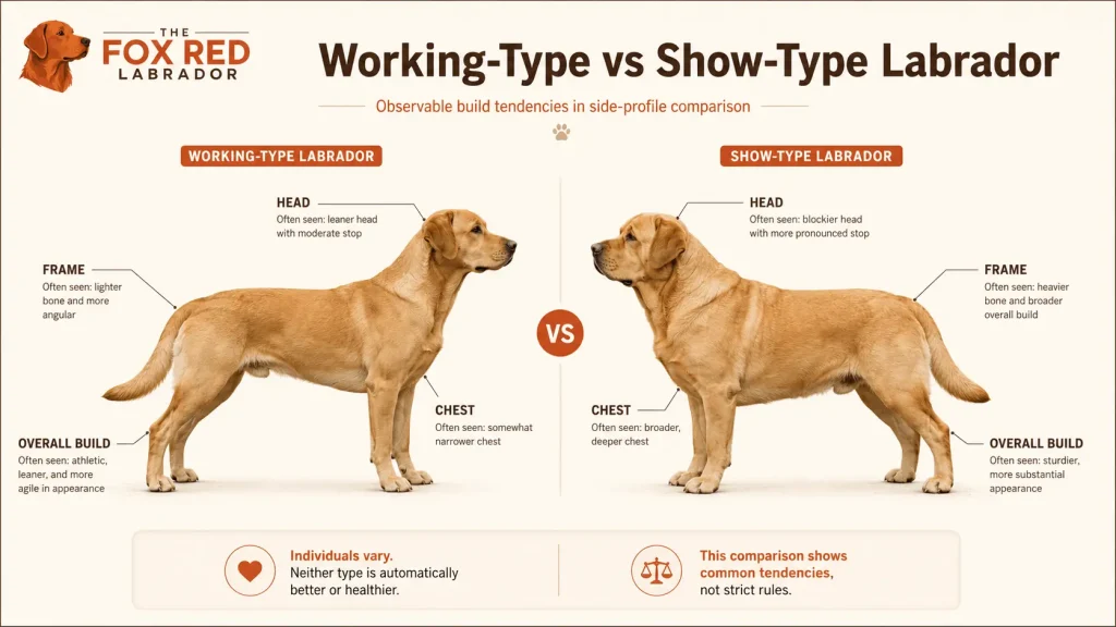 Working-Line Vs Show-Line Red Labradors